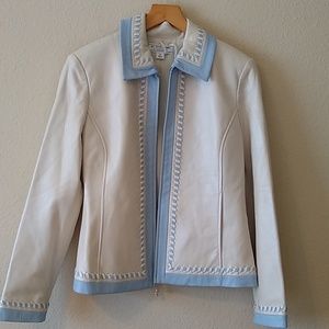 St. John sport leather jacket